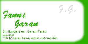 fanni garan business card